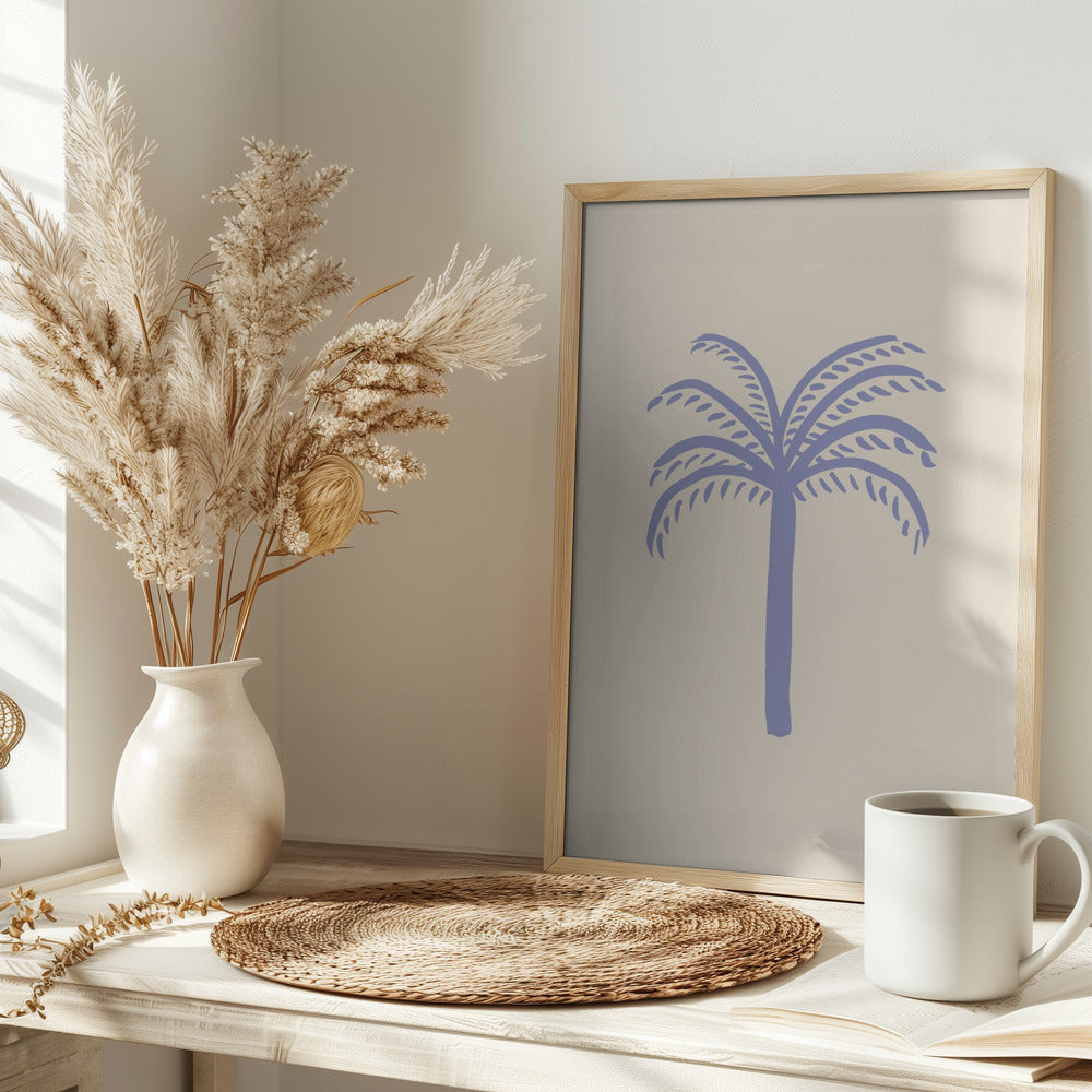 Lilac Palm Poster