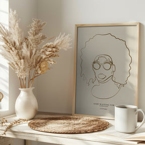 Woman face with glasses Poster