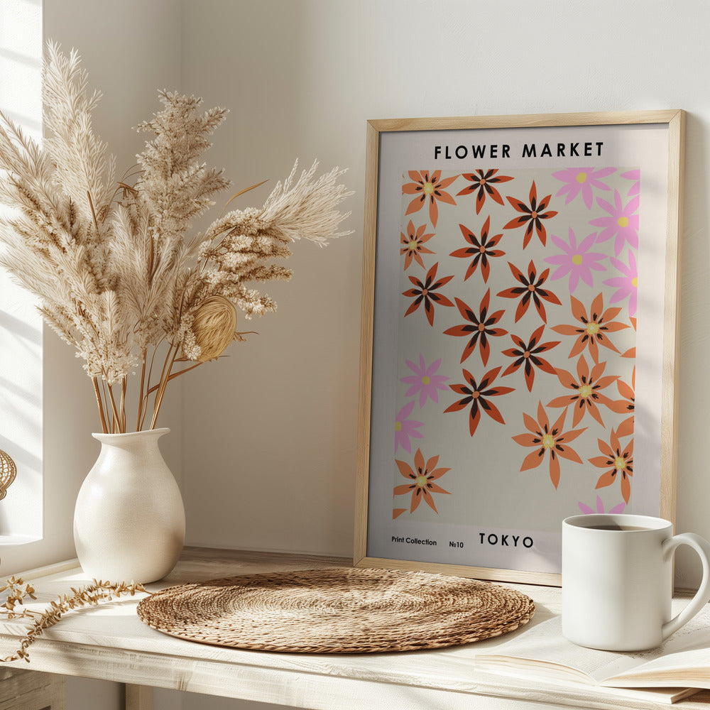 Flower Market Tokyo Poster