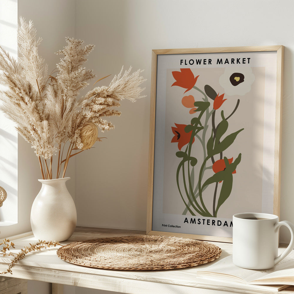 Flower Market Amsterdam Poster