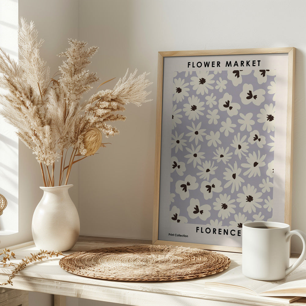 Flower Market Florence Poster