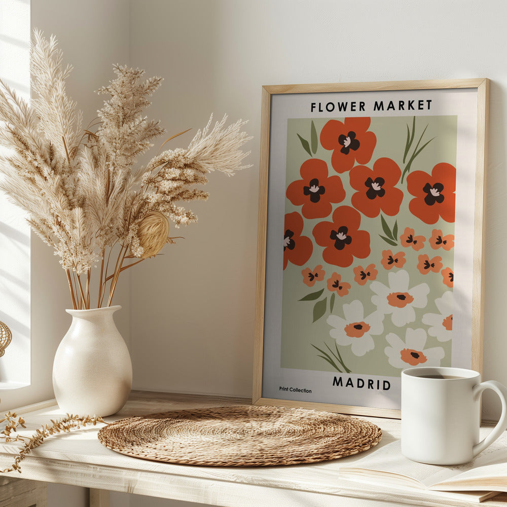 Flower Market Madrid Poster