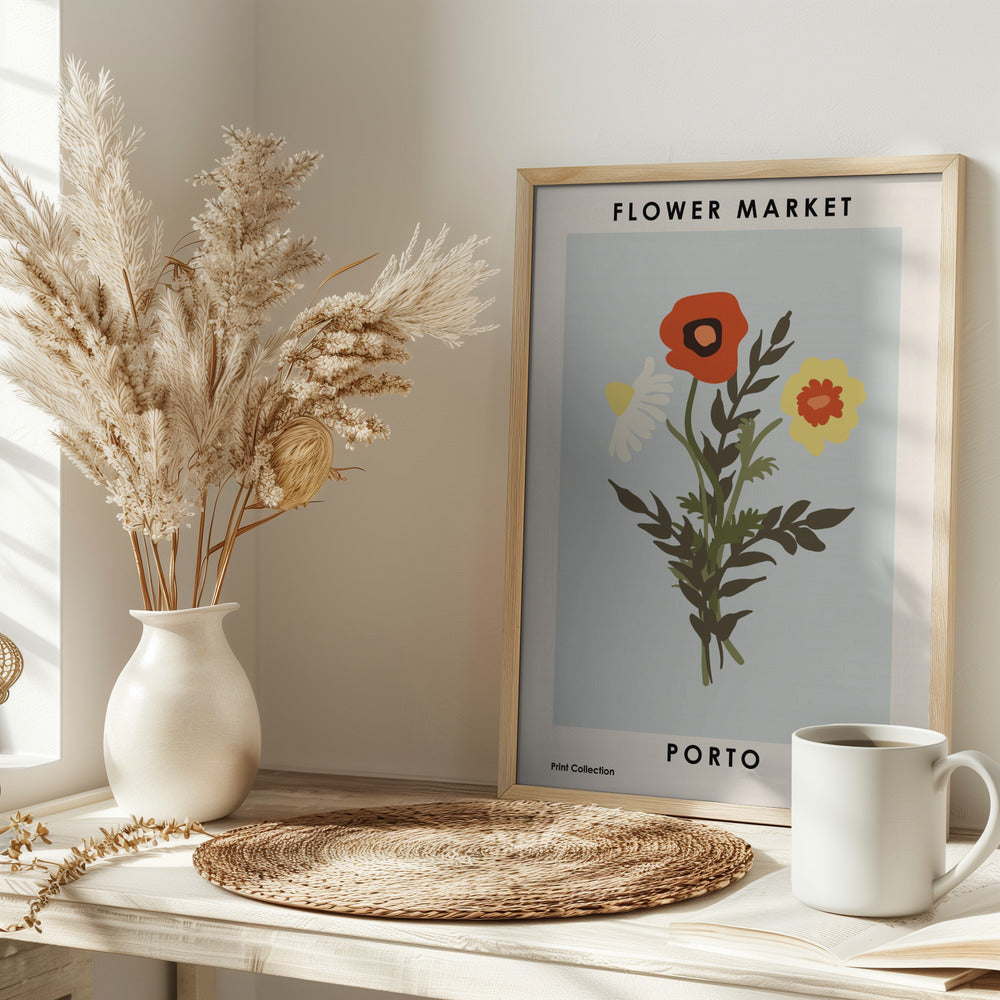 Flower Market Porto Poster