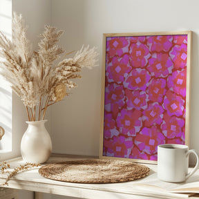 Cute Pink Blossom Pattern Poster