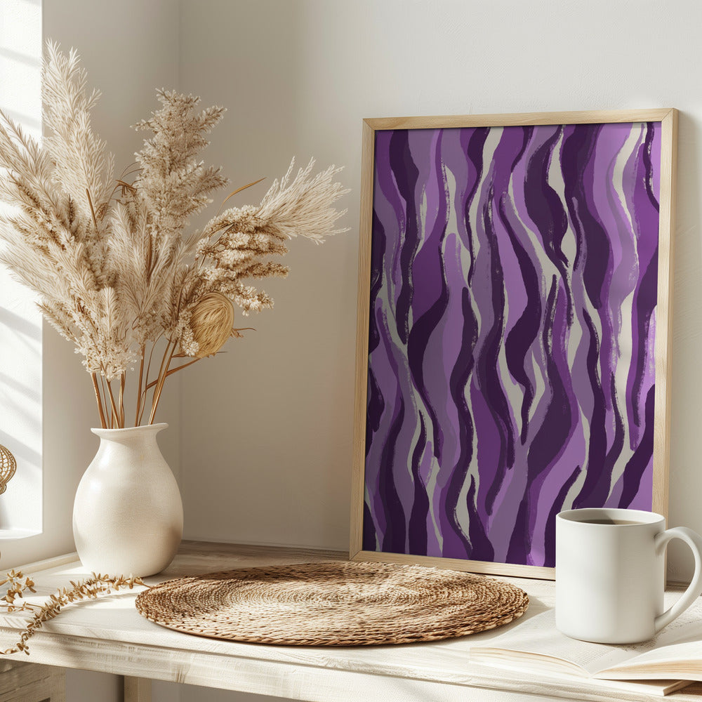 Purple Tiger Pattern Poster