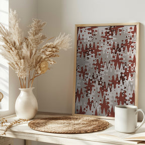 Liquid Beige Brown Pattern Poster