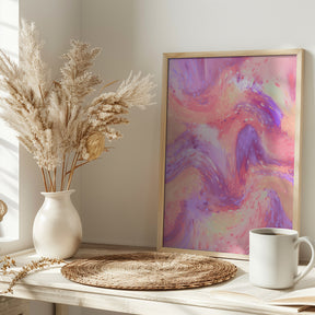 Pastel Space Pattern Poster