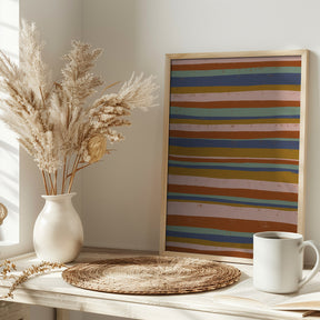 Ethno Colors Stripes Poster