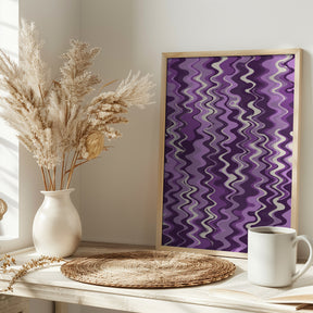 Purple Wavey Pattern Poster