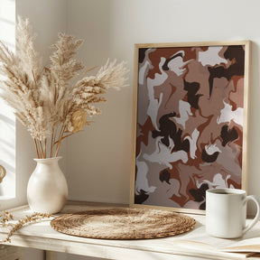 Liquid Earthy Strokes Pattern Poster