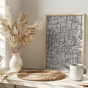 Shaky Thin Lines Pattern Poster