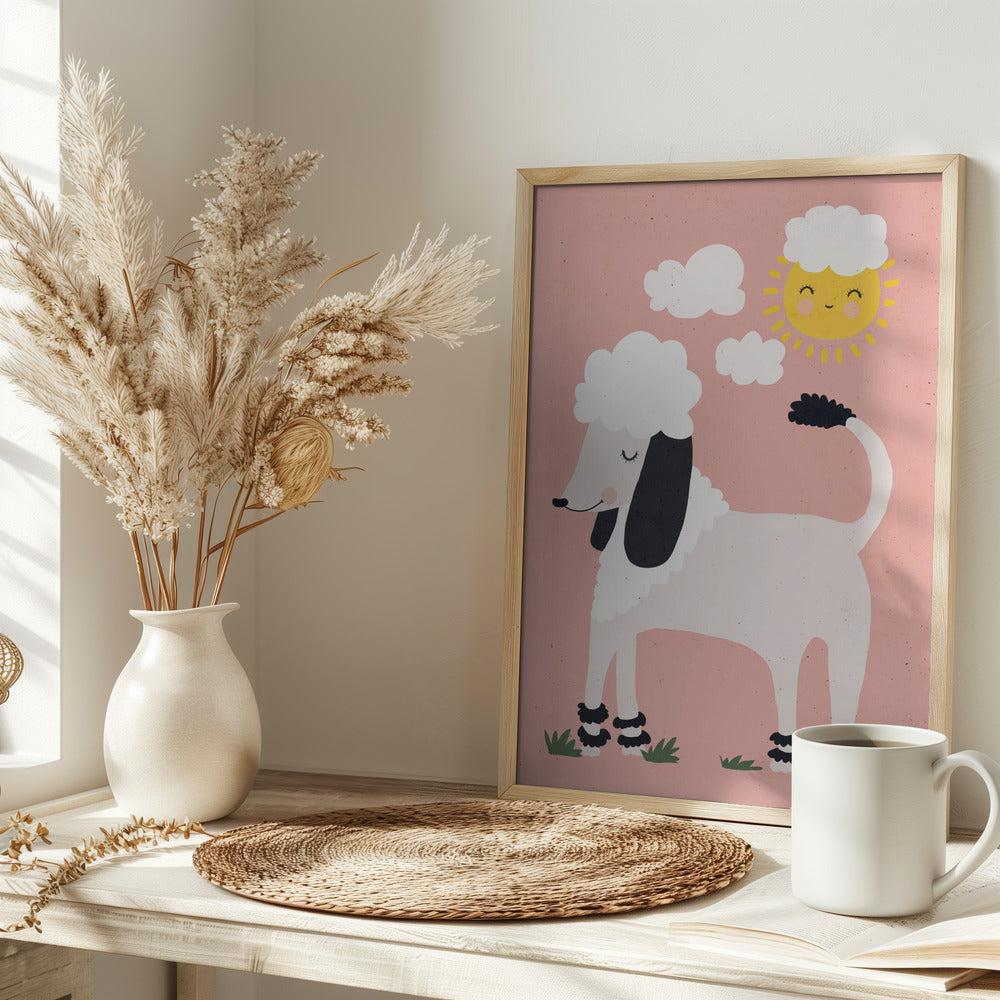 Happy Poodle Poster