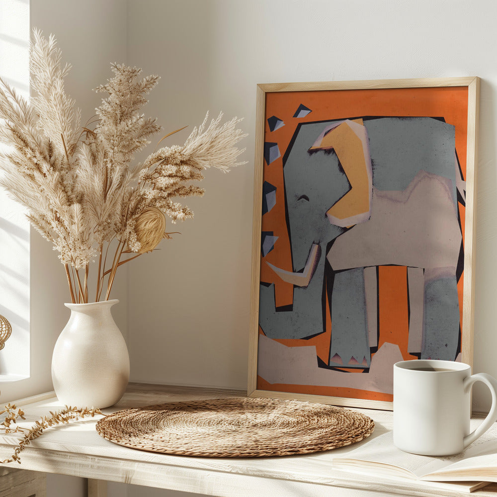 Happy Elephant Poster