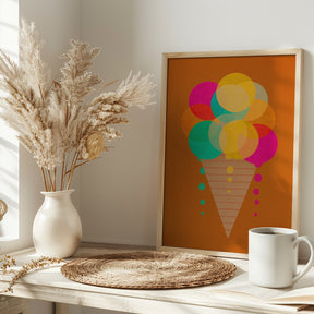 Neon Ice Cream Poster