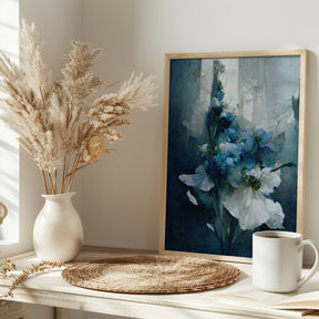 Blue Flower Bouquet Poster