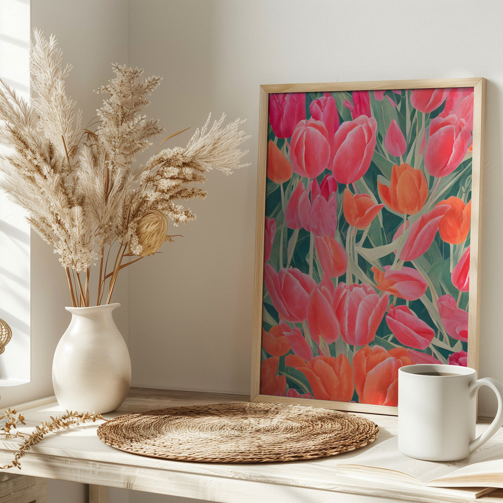 Pink Tulips Poster