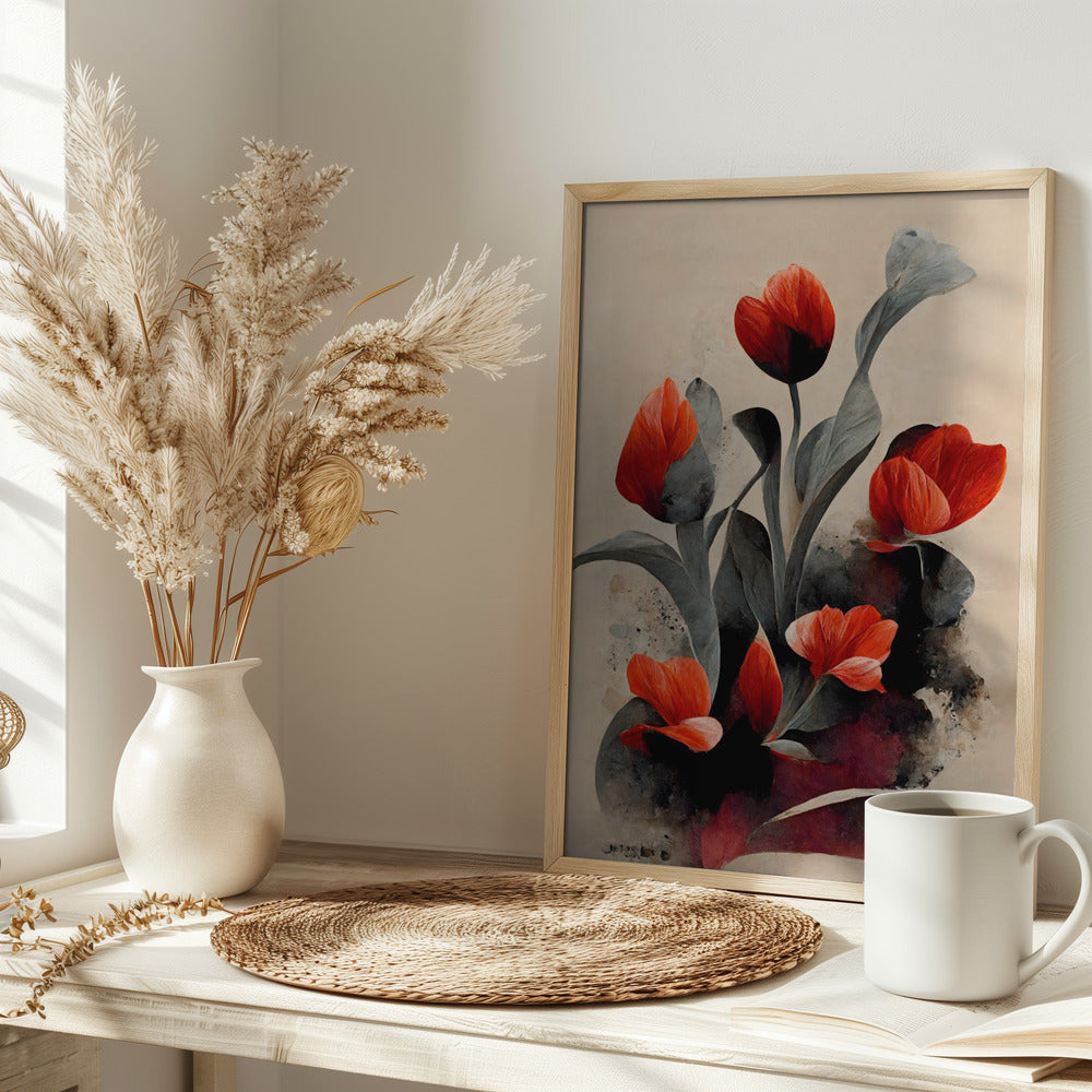 Red Tulips Poster