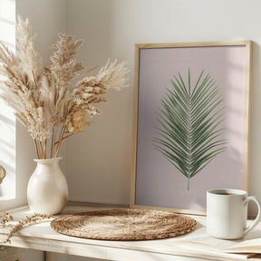 Palm Leaf Blush Poster