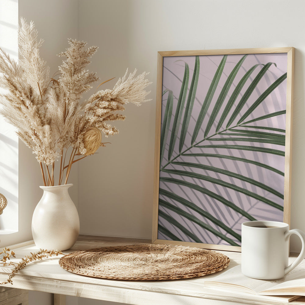 Palm Leaf Shadow Poster