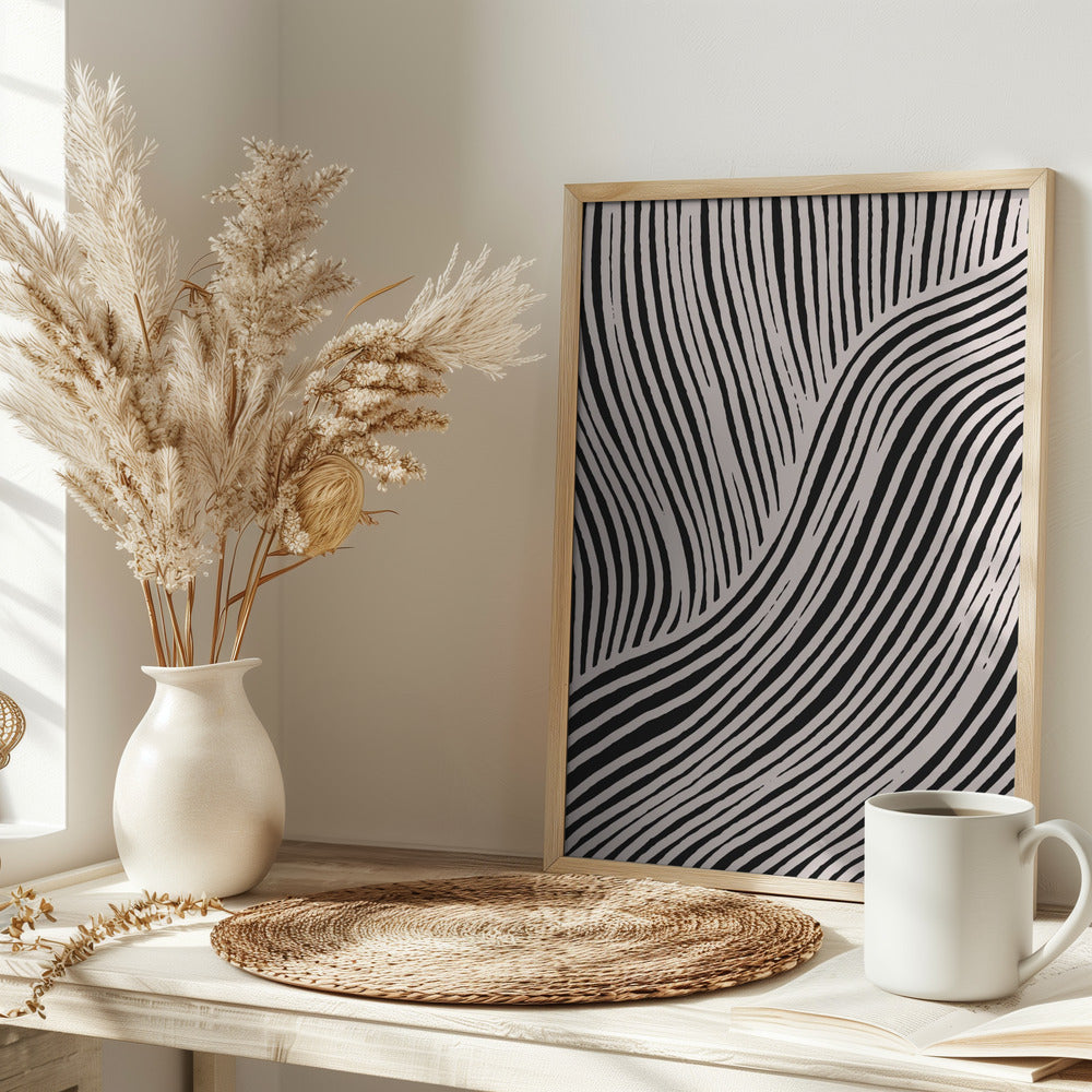 Beige Wave Pattern Poster