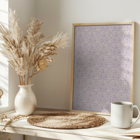 Cute Purple Flower Pattern Poster