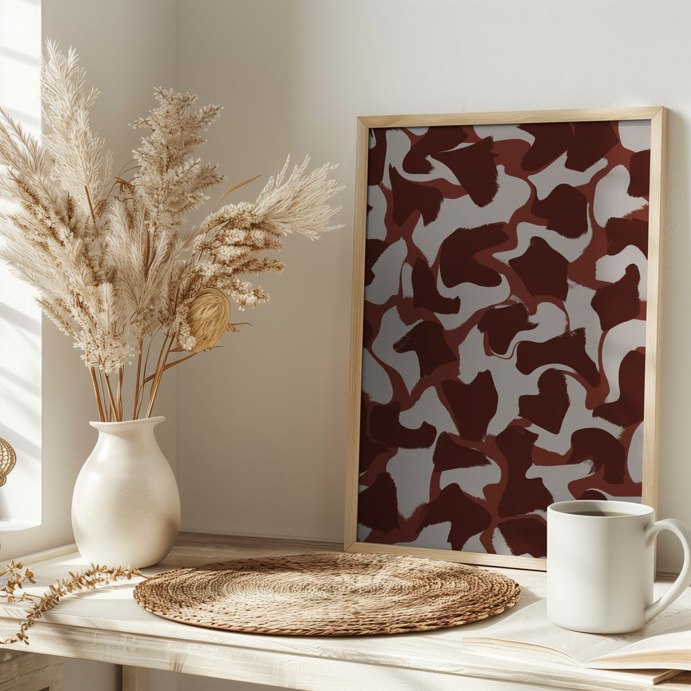 Brown Beige Fur Pattern Poster