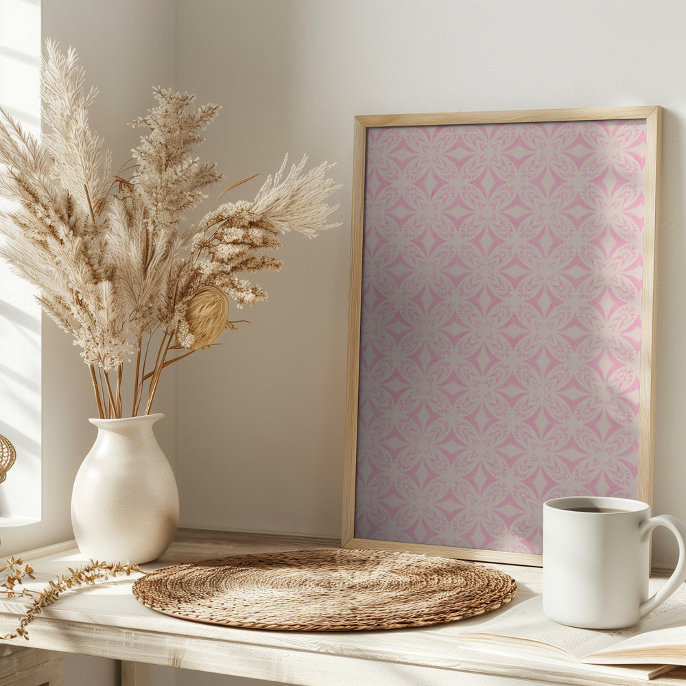 Light Pink Tile Pattern Poster