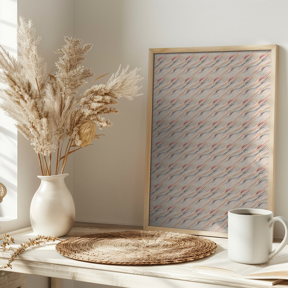 Pastel Waves Pattern Poster