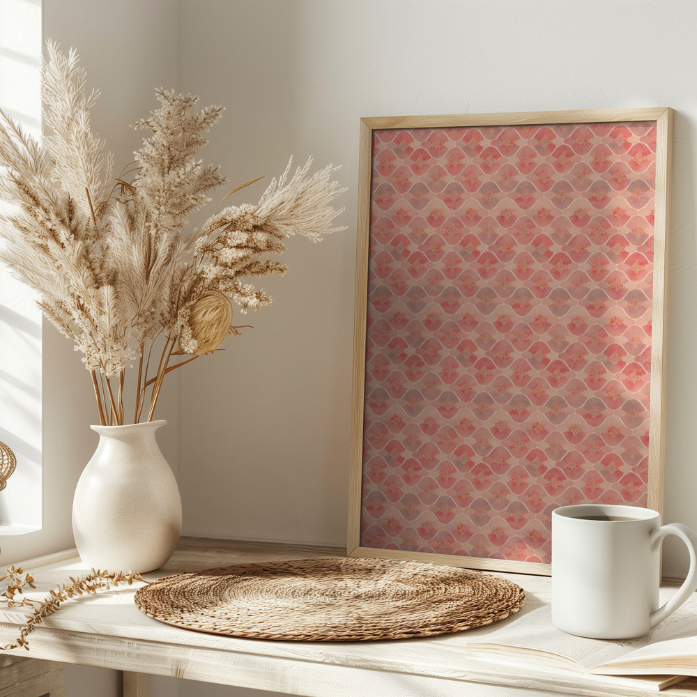 Pink Romantic Pattern Poster