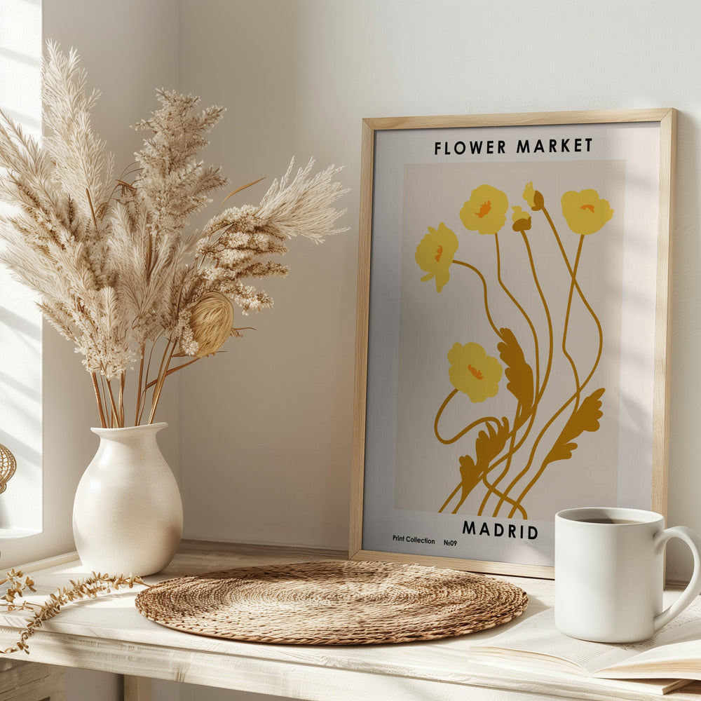 Flower Market. Madrid Poster