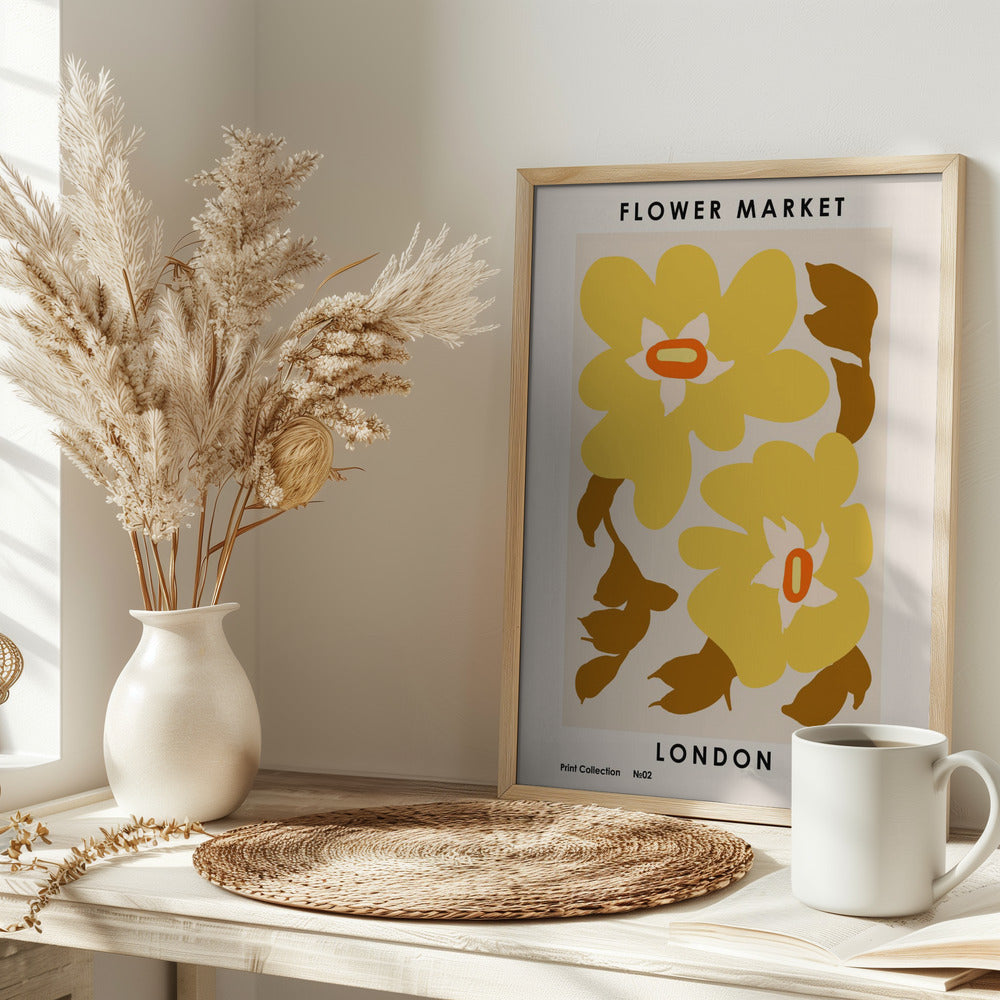 Flower Market. London Poster