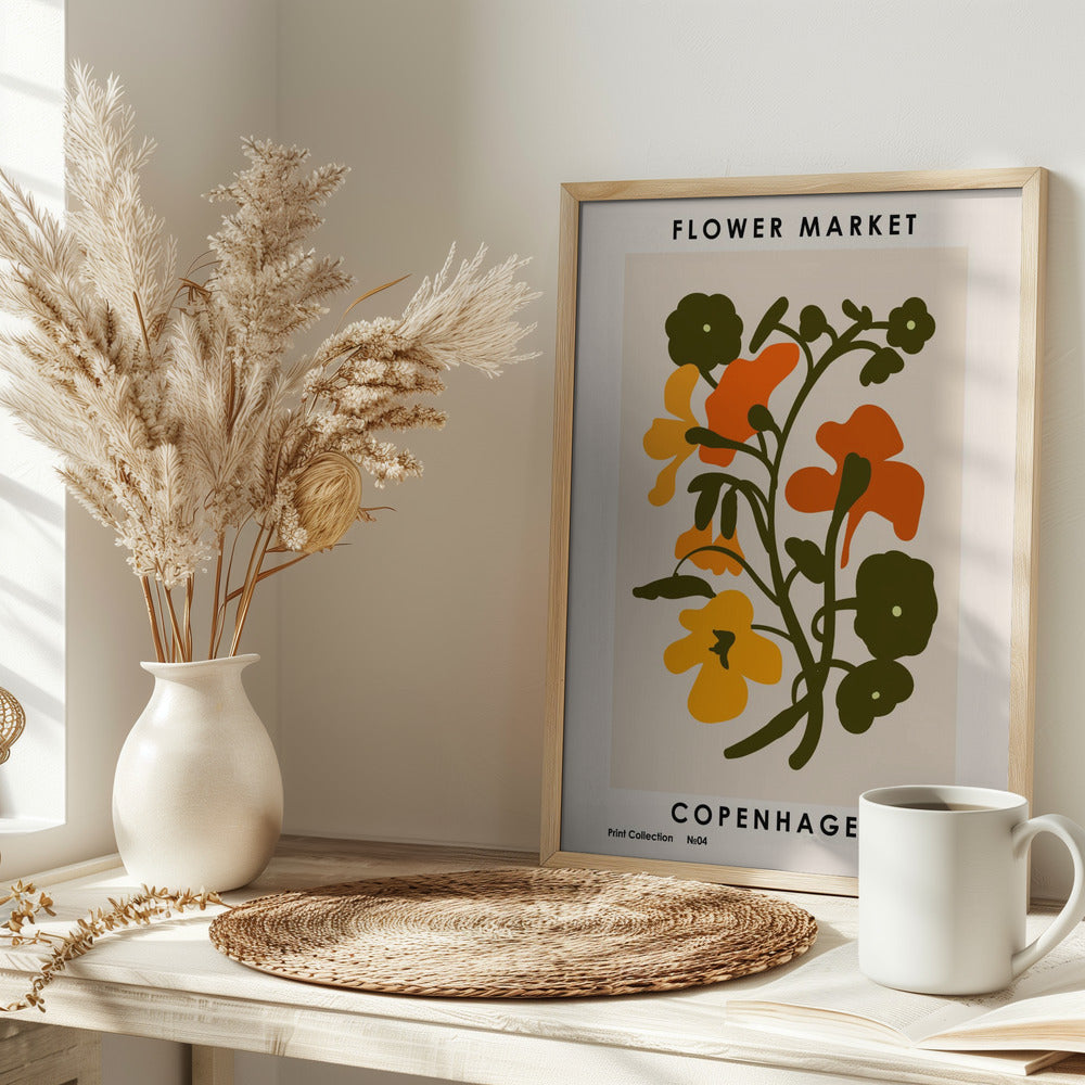 Flower Market. Copenhagen Poster