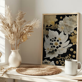 Beige Dry Flowers Poster