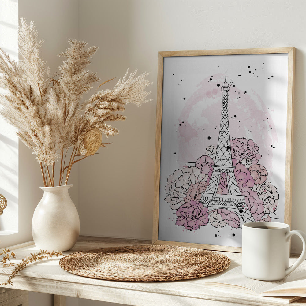 Peony Paris Poster