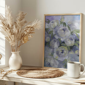 Sady painterly florals in violet Poster