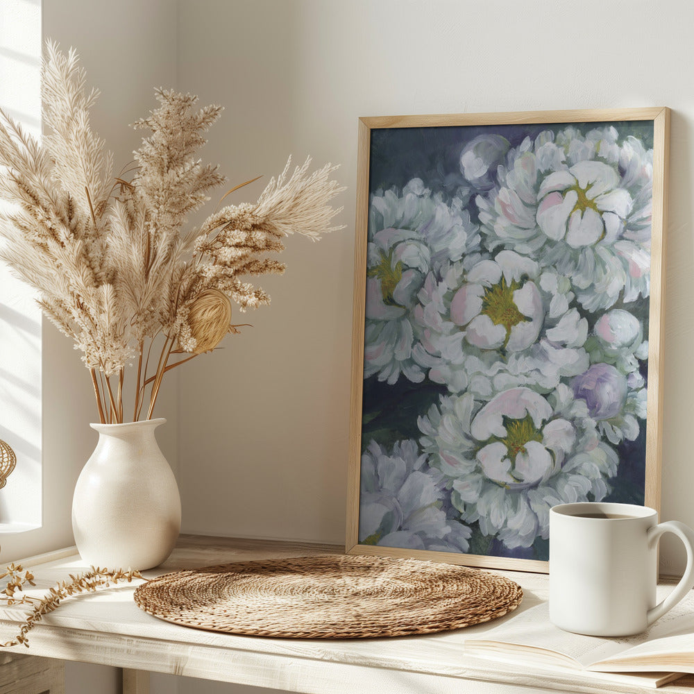 Willoh painterly peonies Poster