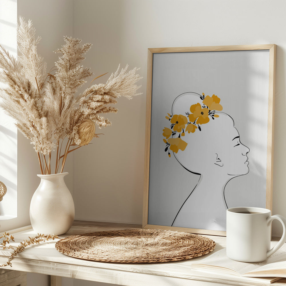 Floral Sanyu portrait Poster