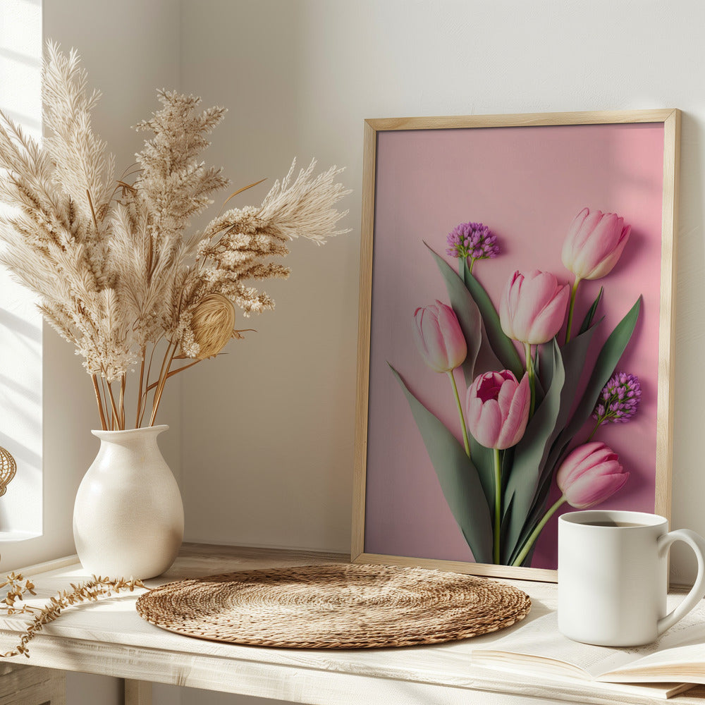 Pink Tulips Poster