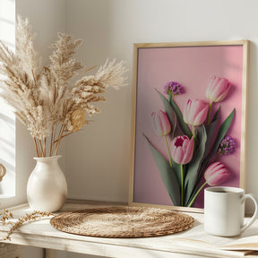 Pink Tulips Poster