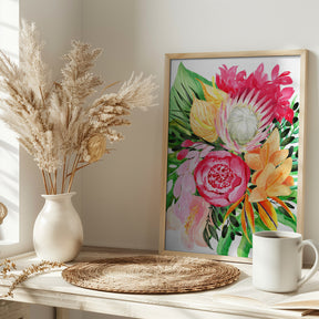 Celia tropical bouquet Poster