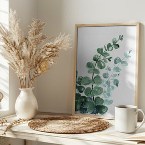 Watercolor eucalyptus bouquet Poster