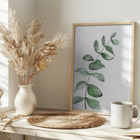 Watercolor greenery branch Poster