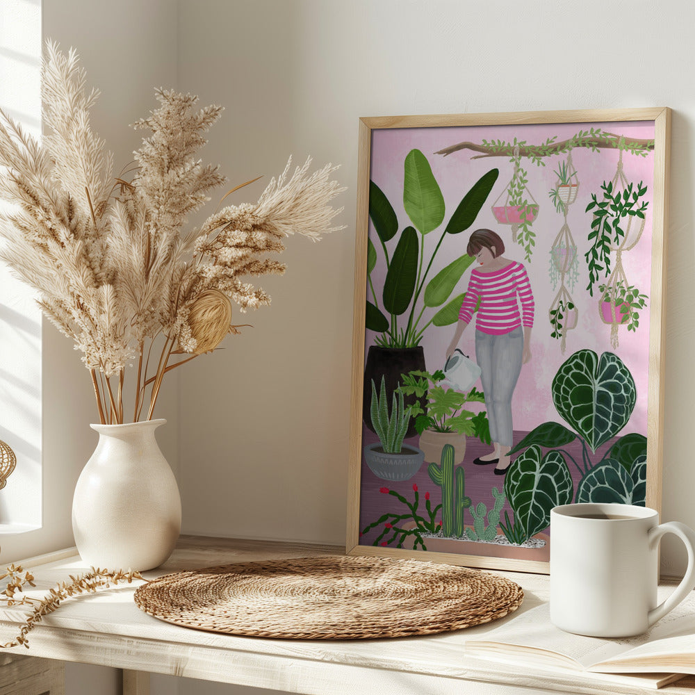 My home jungle in pink Poster