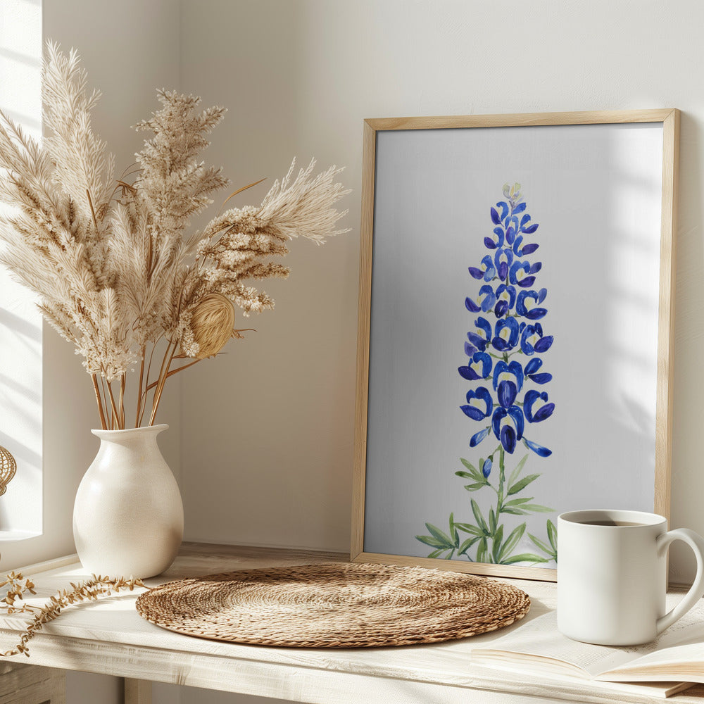 Watercolor Texas bluebonnet Poster