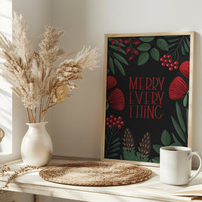 Merry everything in black Poster