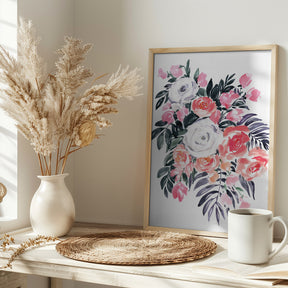 Harriet bouquet in raspberry pink Poster