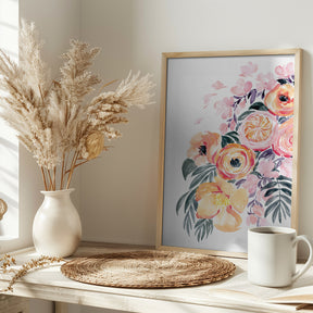 Danette bouquet in coral Poster