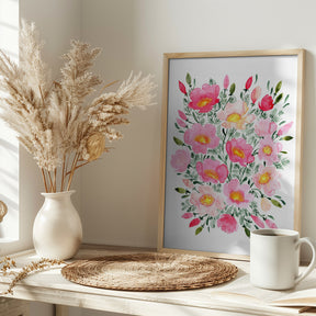 Winterlynn bouquet in pink Poster