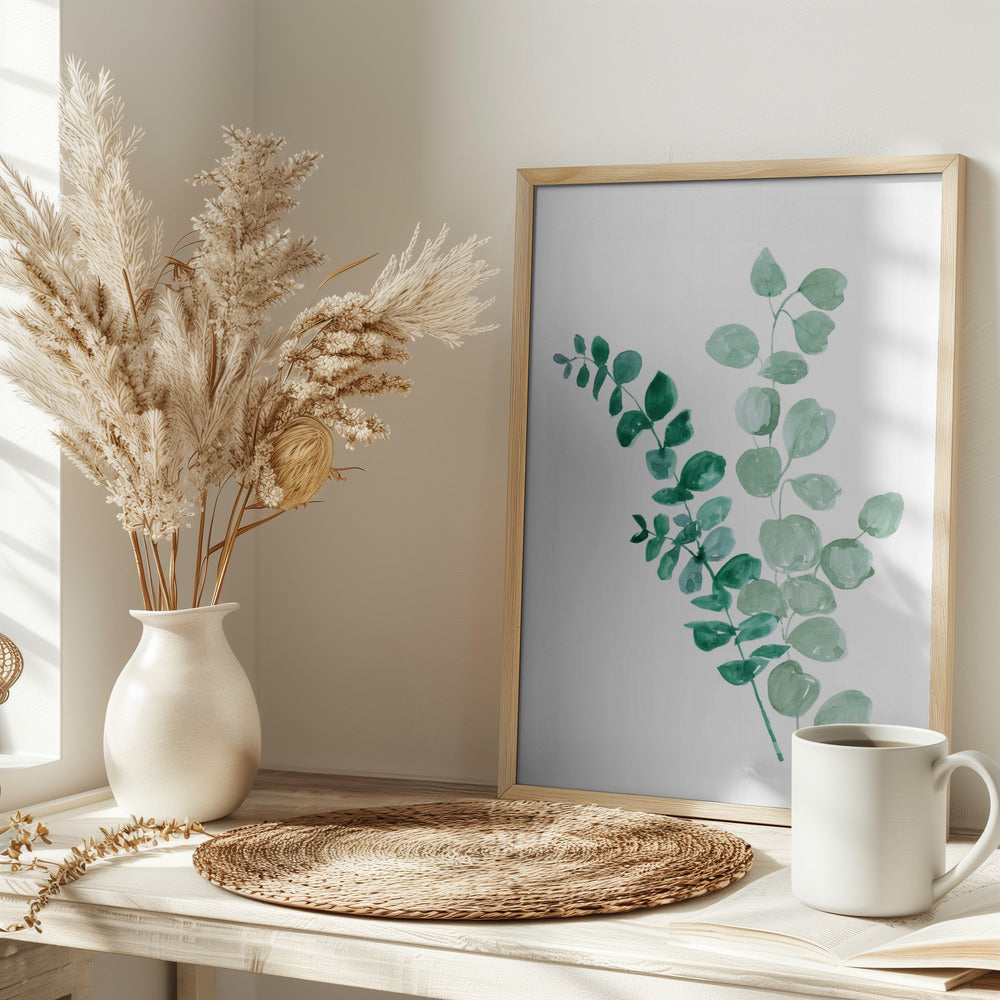 Two eucalyptus branches Poster