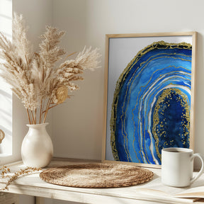 Cobalt blue geode Poster